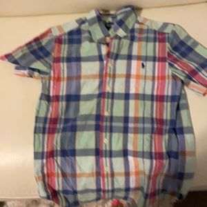 Ralph Lauren Polo Plaid Print Oxford